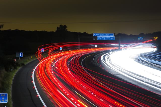 Traffic lights in speed motion, meaning speed